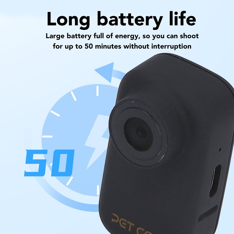 4K Cat Collar Camera IPS Touch Screen HD WiFi Pet