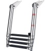 Amarine Made Boat Ladder 4 Step Stainless Steel Telescoping Ladder