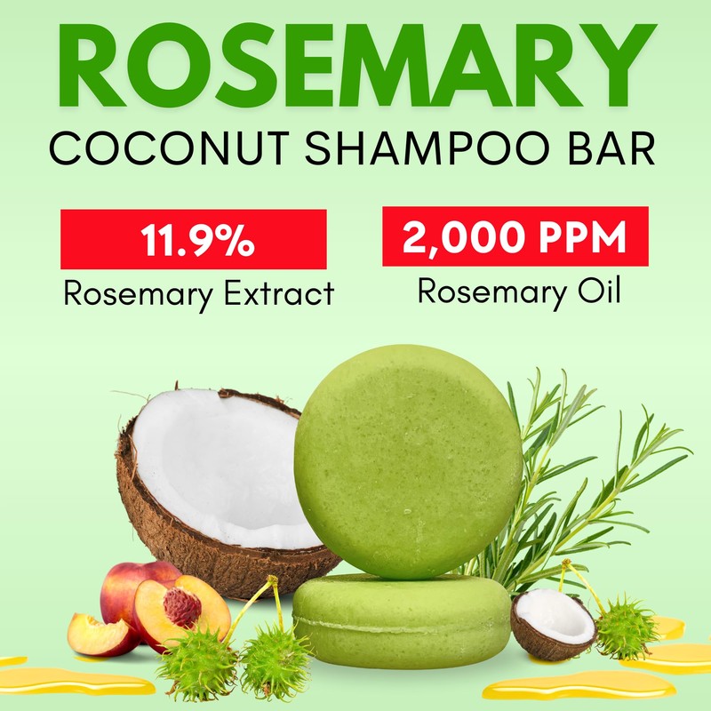 PureRootss Rosemary Shampoo and Conditioner Set 3 Pieces Hair Growth