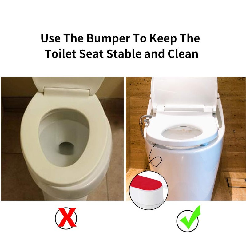 Bidet Toilet Seat Bumper With Strong Adhesive - Replacement Kit,
