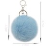 MBZRQKZS Fluffy Faux Rabbit Fur Pompoms Keyring Car Key Soft