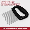 Furneet Extra-Large Onion Holder for Slicing, Onion Cutter Vegetable Chopper,