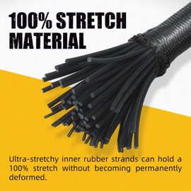 Marine Grade Bungee Cords Heavy Duty Outdoor - Bungee Cord Roll - 100% Stretch Elastic Cord and Absorbent Bungee Shock Cord for Kayak Deck, Camping, Crafting (1/4" x 100ft)