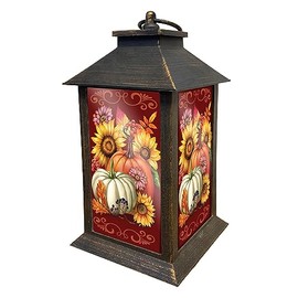 Fall Beauty Lantern 13.5" x 5.5" x 5.5" Briarwood Lane