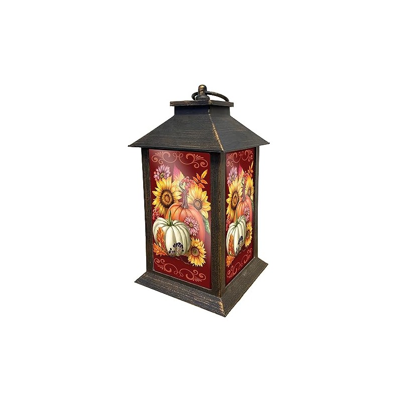 Fall Beauty Lantern 13.5" x 5.5" x 5.5" Briarwood Lane