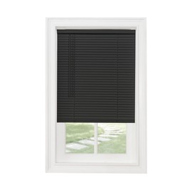Ergode Cordless GII Morningstar 1" PVC Blind - Light Filtering & Privacy - Child & Pet Safe - Easy Lift & Tilt - Durable & Fade Resistant - 27x72 - Black