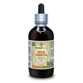 Herbal Terra LLC Milk Thistle (Silybum Marianum) Tincture, Organic Dried Leaf Liquid Extract - 2 Fl.Oz.Alcohol-Based