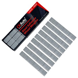 CKAuto 1oz, Grey, Adhesive Stick on Wheel Weights,EasyPeel Tape, 36oz/Box, US Quality(36pcs)