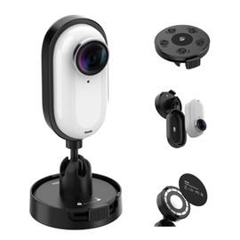 TELESIN 2 in1 Magnetic Mount for Insta 360 Go3/Go3s, Fabric Mount with 360° Rotation Ball Head, Flexible Fixed Angle, Action Camera Accessories for Insta 360 Go3/Go3s