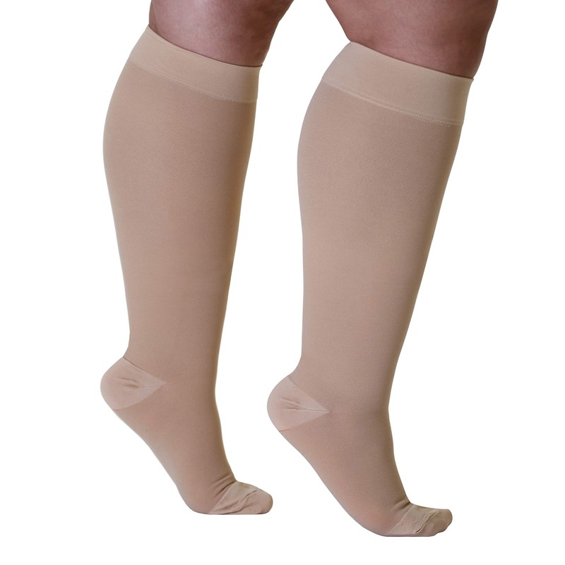 5XL Mojo Compression Socks 20-30mmHg for Extra X-Wide Calf -