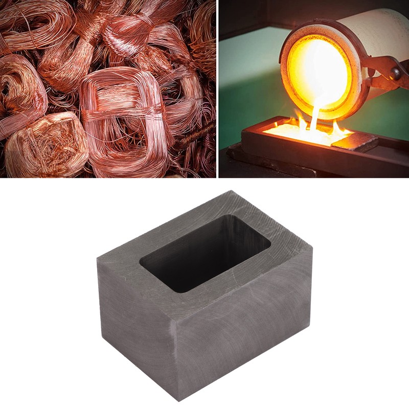 Rectangular Graphite Ingot Mold Jewelry Metal Refining Mould Crucible for
