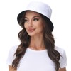 Women Reversible Bucket Hat Summer Beach hat Outdoor Cap Black-