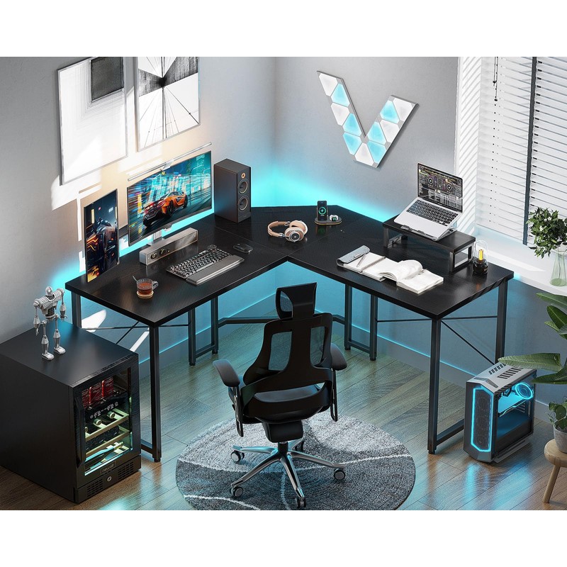 AODK L Shaped Gaming Desk, Computer Corner Desk, PC Gaming