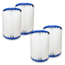 Nispira Filtro de piscina de repuesto para Bestway Flowclear Hot Tubs Tipo II Cartucho Lay Z Spa Filter Pump 58094 530-800 Gal. | Paquete de 4