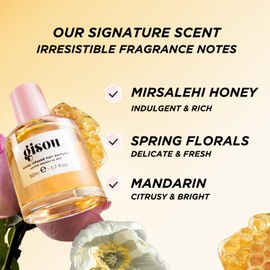 Gisou Honey Infused Hair Perfume – Long-Lasting Hair Fragrance with Mirsalehi Honey & Argan Oil, Wildflower Honey, 1.7 Fl Oz