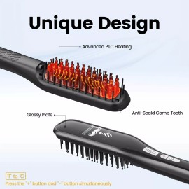Dovich 3 in 1 Dovich Unique Design Beard Straightener for Men
