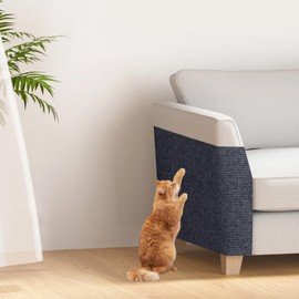 Cat Scratching Climbing Carpet Mat, 15.7 x 78.7 in Self-Adhesive Trimmable Cat Scratch Pad with 10 Spiral Screws, Furniture Protector for Wall, Couch, Cat Tree, Post and DIY Shelf Surfaces