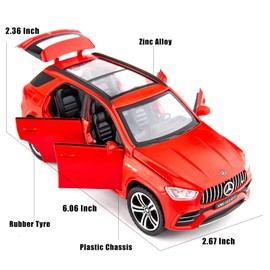 TGRCM-CZ 1:32 Scale Benz AMG GLE 63S SUV Toy Car,Alloy Diecast Pull Back Car Model with Light and Sound Toy Vehicles for Kids Boys Girls Gift(Red)