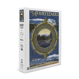 Rocky Mountain National Park, Colorado, The Fourteeners (1000 Piece Puzzle, Size 19x27, Challenging Jigsaw Puzzle for Adults and Family, Made in USA)