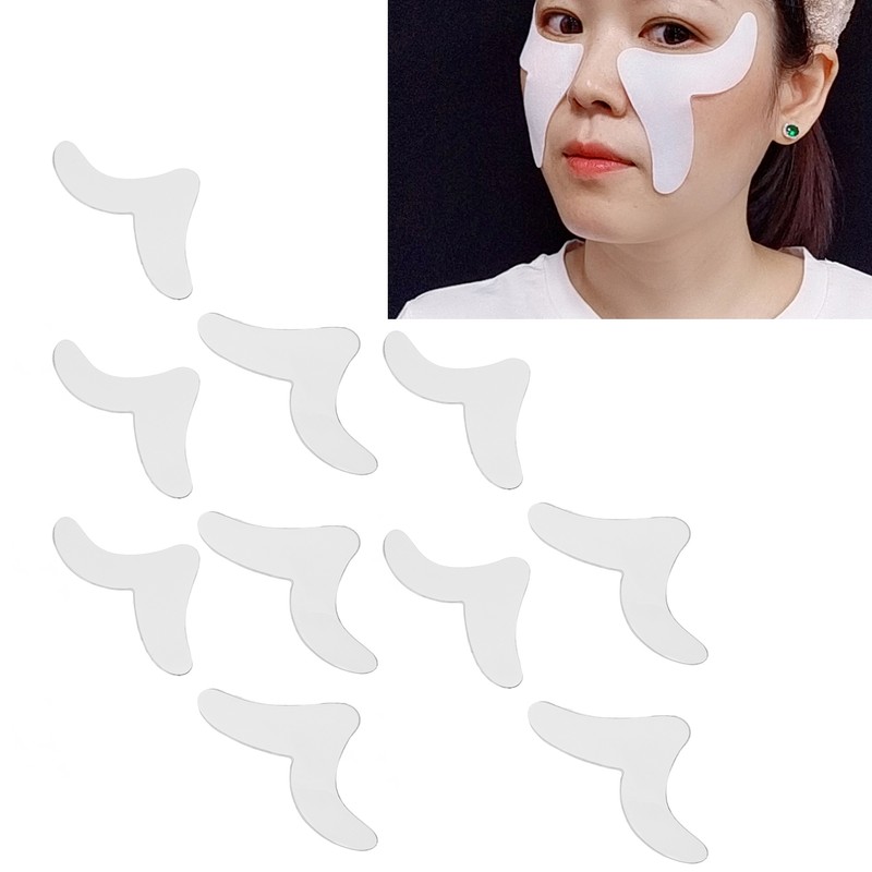 10 Pcs Wrinkle Stickers Hydrogel V Shape Moisturizing Nasolabial Folds