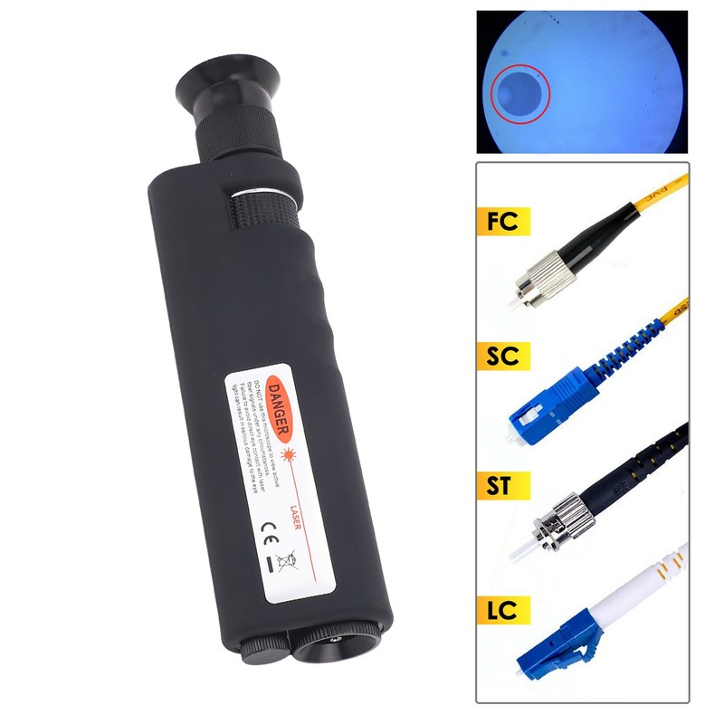 400X Monocular Fiber Optical Inspection Microscope Magnifier for Optical Communication