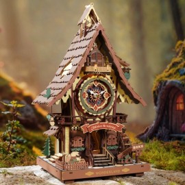 ROKR Cuckoo Clock 3D Wooden Puzzle  DIY Model Kit Budding Toys Teens Jigsaw Gift