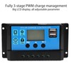 KIMISS Controlador de Carga Solar PWM, 50A 12V 24V Controlador