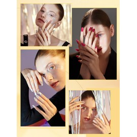 Deciniee Acrylic Nail Kit, 1000Pcs Clear and Natural False Nails 10 Sizes Fake Nails Extension Artificial Press on Nails French Manicure Kit Nail Tips Coffin Stick on Nails with Box for Women Girls