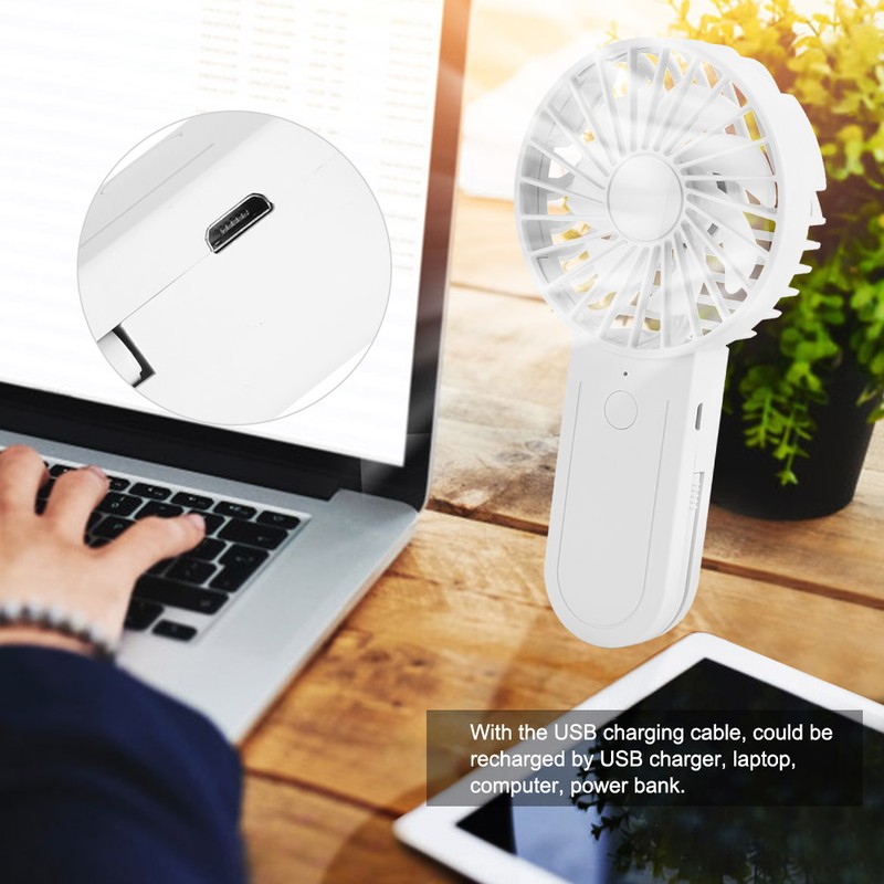 Mini Handheld Fan Telescopic Hook Fan USB Charging for Travel