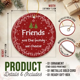 ZAGKOO Best Friend Ornaments for Women for Friends, Friendship Gifts for Friend Female, BFFs, Besties, Soul Sister, Work Friends Group - Keepsake Christmas Tree Decoration 2025