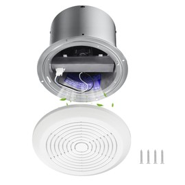 BSTSLL V2262-50 7 Inch Bathroom Exhaust Fan, 1.0 Sones, 50 CFM Ceiling Exhaust Fan, for 8" Opening, Quiet Effective Ventilation for Bathroom, Laundry Room, Kitchen, Mobile Home