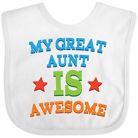 inktastic My Great Aunt Is Awesome Baby Bib White 1a121