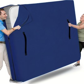 Mattress Bags for Moving (Full Size),Heavy Duty & Anti-Aging 420D Polyester Fabric,Waterproof Zipper, Reusable Mattress Storage Bag for Moving,Durable Mattress Cover Protector,Sturdy 4 Handles,Navy