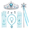 YaphetS Princess Elsa Dress Up Accessories,7 Pcs Girl's Jewelry Dress