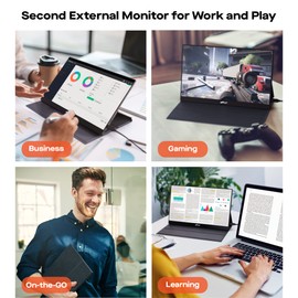 Mobile Pixels New Fold Portable Monitor 15.6'' FHD 1080p Travel Monitor for Laptop,Plug and Play,Laptop Screen Extender Monitor Compatible with macOS/Windows/Android/Switch (Protective Cover Included)