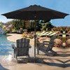 JEAREY 10ft Olefin Patio Umbrellas Outdoor Umbrella with Auto Tilt