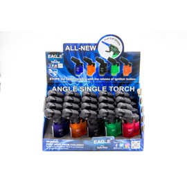 Eagle 45 Degree Angle Torch Jet Flame Refillable Lighter With Safe Top Lot of 4