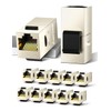 AMPCOM CAT7 Inline Coupler RJ45 STP Keystone Jack, Shielded Female