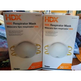 HDX N95 Respirator Mask New x 60 Med/Large