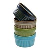 Reactive Glaze Ramekins Set Of 4 Colourful Mix Ribbed 200ml
