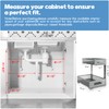 Biboraya 2 Pack 20.47IN Depth Under Sink Storage Organizer, Large