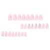 Resweky Coffin Long False Nails Pack of 24 French Sequin