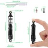 Newzoll 8Pcs Black RC Shock Absorbers Oil Aluminum Alloy Shock