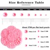 Aodse 6000 Pcs Nail Pearls for Nails Art, Pink Half