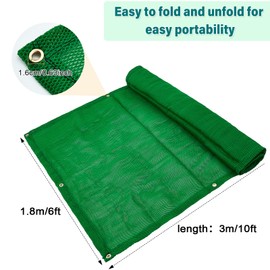 Jenaai Archery Backstop Heavy Duty Archery Back Stop Netting Reinforced Archery Net Accessories (Green,6 x 10 ft)