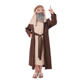 maxToonrain Kids Shepherd Costume 4-12 Year Old Boys Christmas Joseph Outfit for Nativity Play Pantomime Xmas New Year Holiday Celebrations World Book Day (Large, 8-10Y)