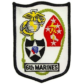 Artisan Owl 6th Marines Patch with Iron-On Adhesive - Military-Themed Emblem