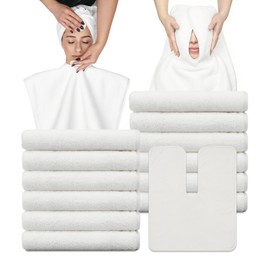 mayoken mayoken? 12PCS U-Shaped Microfiber Facial Towels for Estheticians, Ultra-Soft & Absorbent Spa Towels for Massage, Facial Steam & Skincare