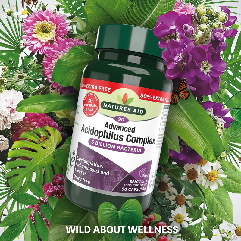 Natures Aid Acidophilus Complex, 5 Billion Bacteria, 90 Capsules (Lactobacillus