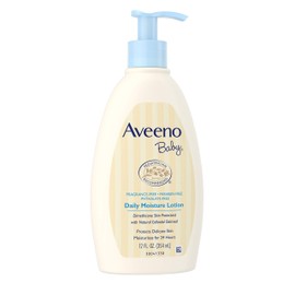 AVEENO Baby Daily Moisture Lotion Fragrance Free 12 oz (Value Pack of 5)